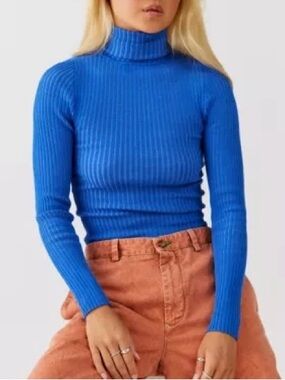 BDG Urban Outfitters Hudson Turtleneck Sweater in Blue